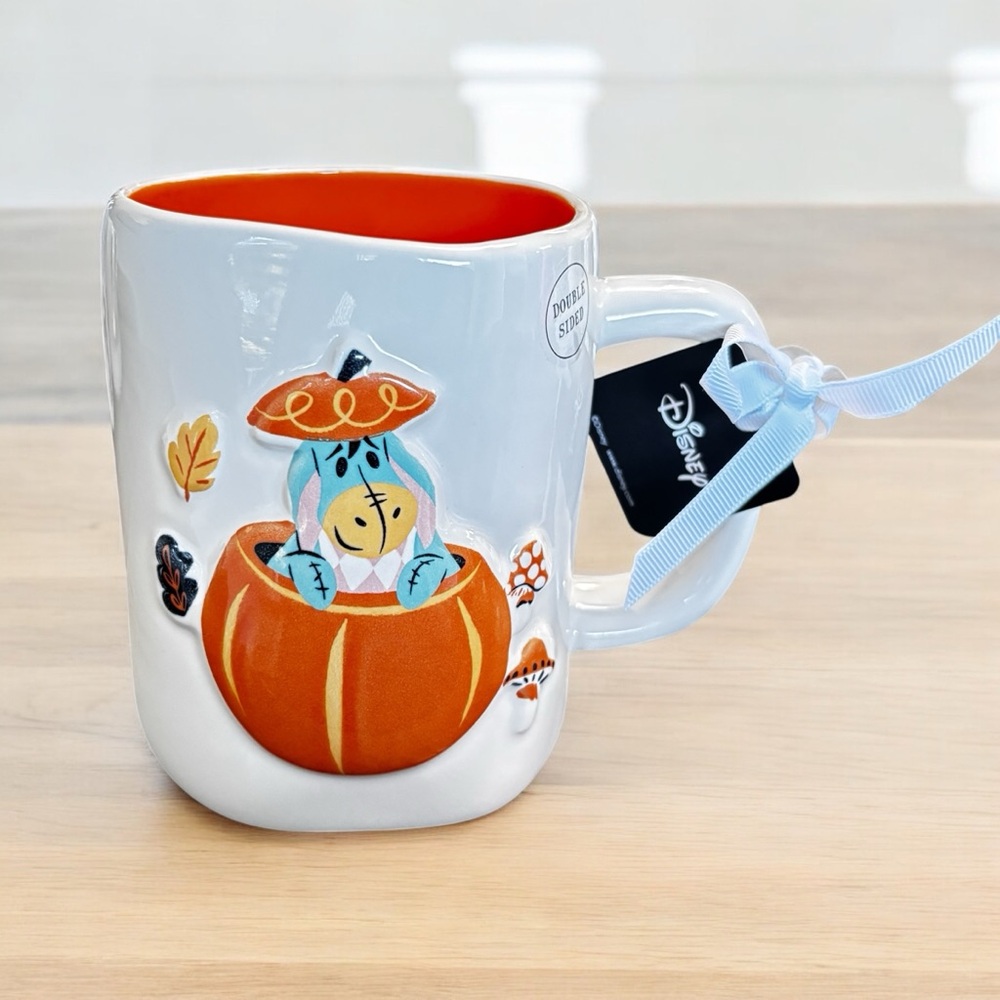 Disney Eeyore Pumpkin Rae Dunn Mug - Orange and Cream